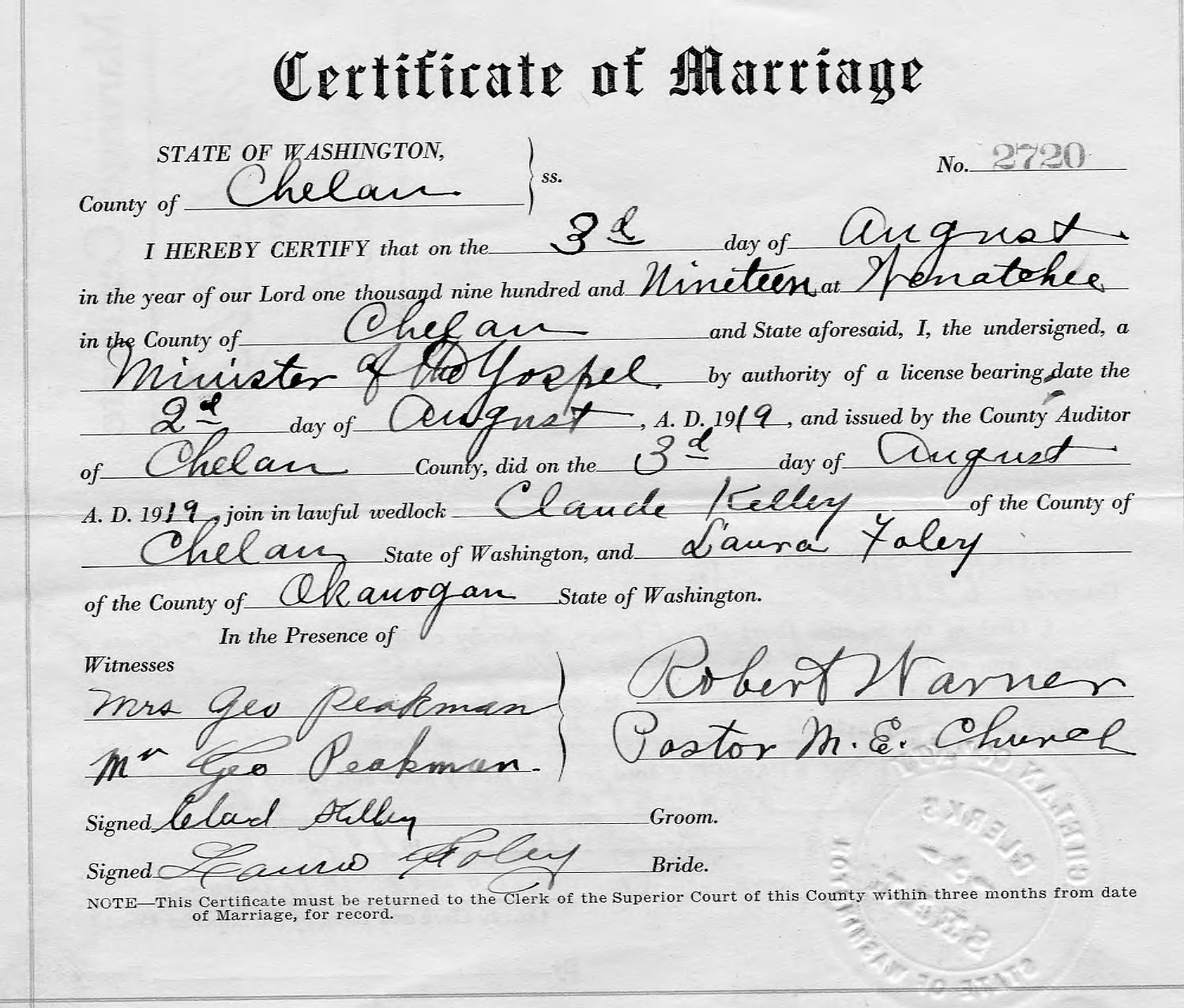 marriage certificate